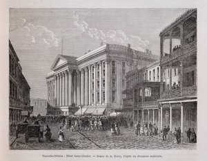 New Orleans (ニューオリンズ): Hotel Saint-Charles (サンチャールズ) - 「Le tour du monde」1876年2学期掲載