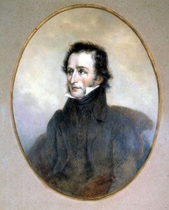 ニッコロ・パガニーニ（1782～1840）。水彩画です。ミラノのスカラ座博物館。 作： Unknown artist