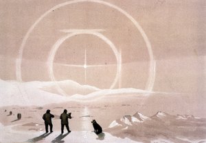 オーロラ - エドワード・ムース博士著「極海の岸辺、北極探検の物語」（Marcus Nard & Co, London）より 作： Unknown artist