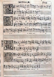 Liber octo missarum（1541年）のページ。 作： Unknown artist