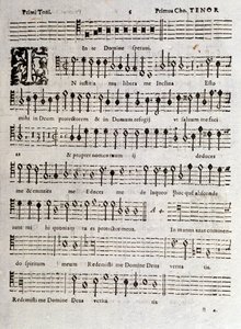 ルドヴィコ・ヴィアダーナ作曲「詩篇」（op16）の楽譜のページです。 作： Unknown artist