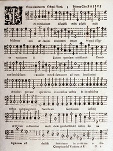 ルドヴィコ・ヴィアダーナ作曲「詩篇」（op16）の楽譜のページです。 作： Unknown artist