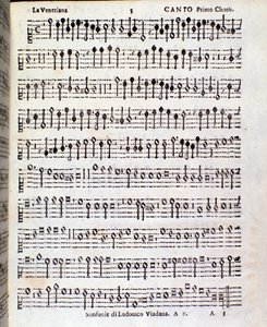 Ludovico ViadanaのSinfonie musicaliの楽譜のページです。