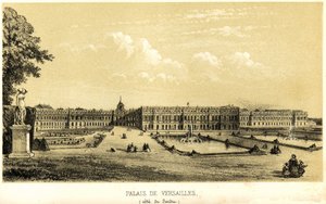 ヴェルサイユ宮殿、1857年の庭園風景。