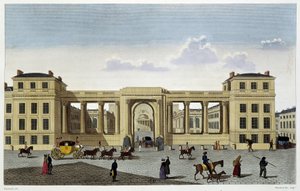 1820年頃の代議士会宮殿 - Courvoisierの「Vues de Paris」にて