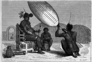 パンダ、ズールー族の故王。1879年4月5日付の "La Nature: revue des sciences et de leurs applications aux arts et a l