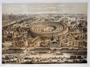 1867年のパリ万国博覧会の全景。パリ、カルナヴァレ美術館（Musee Carnavalet