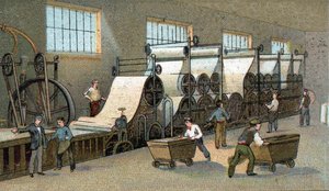 19世紀のフランスにおける紙の生産。19世紀末のクロモリトグラフ 作： Unknown artist