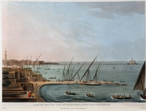 アレキサンドリア新市街の一部とライトハウス - "Views in Egypt, Palestine and other parts of the Ottoman Empire "より