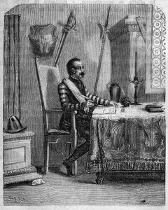 パスカル・パオリ（1725-1807）：コルシカの愛国者、アトリエにて。F.D.Guerrazziの「Pasquale Paoli ossia la rotta di Pontenuovo」にて。1872. 作： Unknown artist