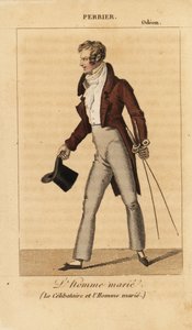 Alexis-Jacques-Marie Wafflard監督の『Le Celibataire et lHomme marie』（オデオン座）で、デュポン役のPerrierがLHomme marieを演じた。 作： Unknown artist