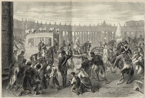 1869年8月15日の祝日にサン・ルイ・デ・フランセ教会に赴く教皇ピウス9世（ピウス・ピオ） - 1869年8月15日の祝日にサン・ルイ・デ・フランセ教会に赴く教皇ピウス9世（ピウス・ピオ 作： Unknown artist