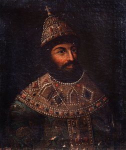 ロシアの皇帝アレクシス 1 世ミハイロヴィチ (1629-1676) の肖像 (ロシアの皇帝アレクシス 1 世ミハイロヴィチの肖像)。 匿名の絵。 キャンバスに油彩、54 x 45.5 cm、17 世紀後半。 国立中央砲兵博物館、サンクトペテルブルク。