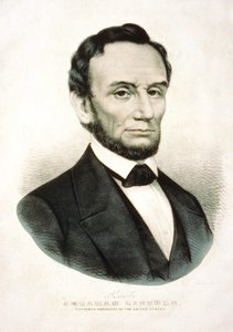 エイブラハム・リンカーンの肖像。アメリカの政治家（1809年～1865年）。