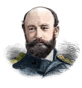Sir George Strong Nares (1831-1915) 英国海軍士官、北極探検家の肖像。