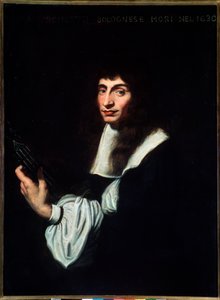 アゴスティーノ・トロンベッティの肖像（17世紀）イタリアのギター奏者・歌手 匿名の絵画。17世紀ボローニャ、シビコ・ミュゼオ美術館 作： Unknown artist