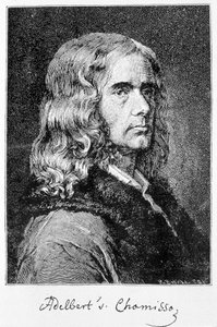 フランス系ドイツ人作家・学者 アルデベルト・フォン・シャミッソー・ド・ボンクール（1781-1838）の肖像 - エングレービング