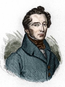 アルフォンス・ド・ラマルティーヌ（1790～1869）フランスの詩人の肖像。 作： Unknown artist