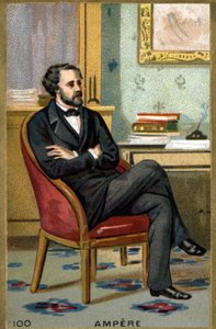 André-Marie Ampere (1775 - 1836) フランスの物理学者の肖像。19世紀のクロモリ写真。 作： Unknown artist