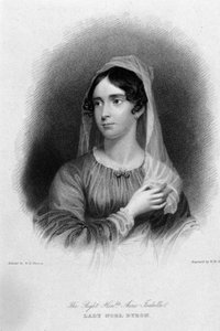 詩人ジョージ・ゴードン・バイロンの妻、アン・イザベル・ノエル・バイロン（1792-1860）の肖像。エングレーヴィング 作： Unknown artist