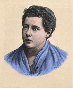 アニー・ベサント（1847 -1933）の肖像。神学者、イギリスのフェミニスト、作家。 作： Unknown artist