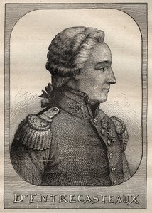 アントルカストー（1737-1793）の肖像 - "The Grands Mariners of 18th century "より引用 作： Unknown artist