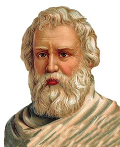 シラキュースのアルキメデスの肖像 - ギリシャの数学者、物理学者、技術者、発明家 - アルキメデス・デ・シラキュース - クロモリグラフィー