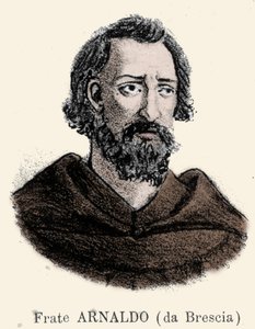 イタリアの政治・宗教改革者であるアルノー・デ・ブレシア（アルナルド・ダ・ブレシー）（1090 - 1155）の肖像。 作： Unknown artist