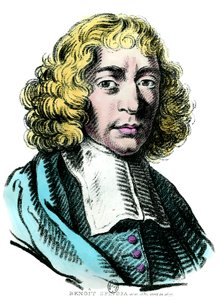 Baruch de Spinoza (1632 - 1677) オランダの哲学者、Bento de EspinosaまたはBenedictus de SpinozaまたはBenoit de Spinozaとしても知られている。17世紀のエングレーヴィング。Coll.Go. 作： Unknown artist