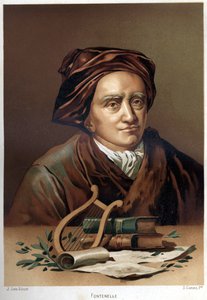フォントネル（1657-1757）によるベルナルド・ル・ブイエ（ル・ボヴィエ）の肖像。19世紀末のクロモリトグラフ。ルイ・フィギエの「La Ciencia y sus Hombres」を基に作成。バルセロナ 1881年 作： Unknown artist