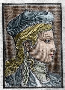 シゲベルト1世の妻、ブルネハウトまたはブリュネヒルデ（534年頃～613年頃）の肖像。 作： Unknown artist