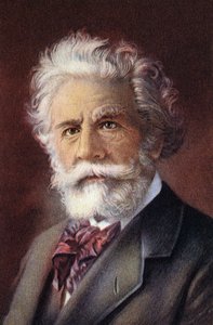 フランスの天文学者、科学ジャーナリスト、カミーユ・フラマリオンの肖像。
