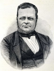 イタリアの政治家、カヴール伯爵カミッロ・ベンソ（1810-1861）の肖像（1860年の写真をもとに作成