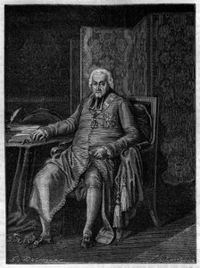 ベロイ・モラングル（Belly-Morangle）（1709-1808）の「ジャン・バティスト枢機卿（Jean Baptiste）の肖像」（19世紀のエングレーヴィング 作： Unknown artist