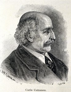 カルロ・カッタネオ（1801-1869）の肖像 作： Unknown artist