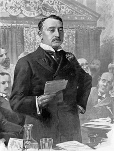 セシル・ジョン・ローズ（1853-1902）イギリスの実業家、植民地管理者の肖像。 作： Unknown artist