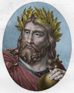 フランク王国の王、シャルルマーニュ（大王と呼ばれるシャルル1世、カロルス・マグヌス、742-814）の肖像 - フランク王国の王、シャルル1世 - 彫刻作品 作： Unknown artist