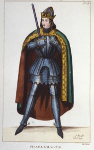 シャルルマーニュ（シャルル1世）の肖像（742～814年）1830年に彫られたフランク王国の王 作： Unknown artist