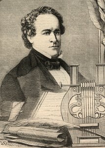 アメリカ人教授チャールズ・アンソン（1797-1867）の肖像。1858年1月23日の「The illustrated London News」に掲載された版画。 作： Unknown artist
