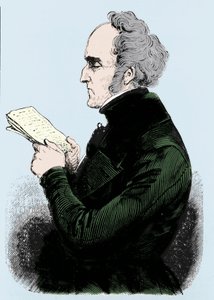 フランスの社会主義理論家、シャルル・フーリエ（1772 - 1837）の肖像。19世紀のエングレーヴィング。 作： Unknown artist