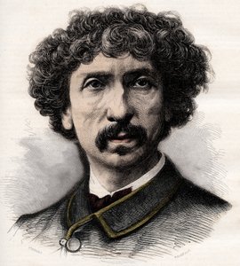 フランスの建築家シャルル・ガルニエ（1825-1898）の肖像 - 絵入り週刊新聞「La musique populaire」に掲載された彫刻 - 1882年 作： Unknown artist
