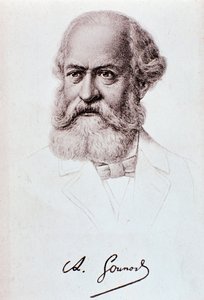 シャルル・グノー（1818-1893）の肖像 イギリスの作曲家 ドローイング.19世紀ミラノ、ビブリオテカデルコンセルヴァトーリオ