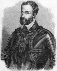 1519年から1556年まで神聖ゲルマン帝国の皇帝であったシャルル5世（1500-1558）の肖像。19世紀のエングレーヴィング。