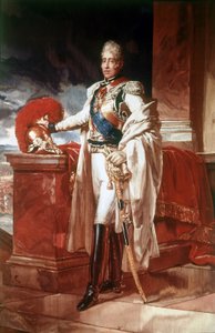 1824年から1830年までフランス王であったシャルル10世（1757-1836）の肖像。絵画ナポリ、カポディモンテ美術館。 作： Unknown artist