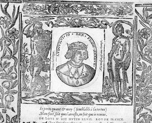 1314年から1316年までフランス王であったシャルル10世ル・ユタンの肖像。 作： Unknown artist