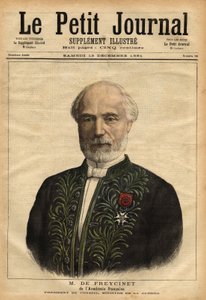 シャルル・ド・フレシネ（1828-1923）の肖像。エンジニア、科学アカデミー会員（1882年）、フランスアカデミー会員（1890年）、政治家、何度も評議会議長を務めた（1879-1880年 作： Unknown artist