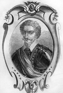 シャルル・ド・ゴントー（男爵、バイロン公、1562年から1602年）の肖像。フランスのマレシャル、1866年のエングレーヴィング。 作： Unknown artist