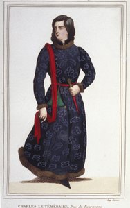 ブルゴーニュ公シャルル・ザ・ボールド（1433-1477）の肖像。1830年のエングレーヴィング