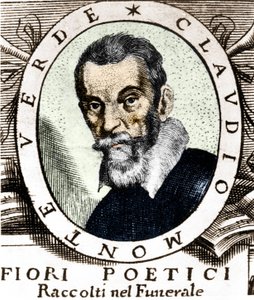 クラウディオ・モンテヴェルディの肖像は、1644年にヴェネツィアで出版された『Fiori poetici raccolti nel funerale del molto illustrious e molto reverendo Signor Claudio Monteverdi』の扉に描かれたものです。 作： Unknown artist