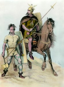 クロヴィス1世の肖像（馬）（465～511年）フランク王国の王。 作： Unknown artist